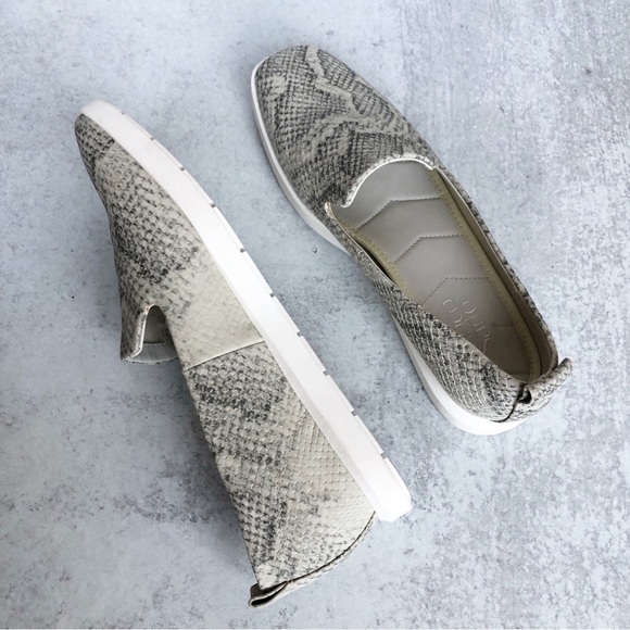 Franco Sarto Boston Snakeprint Women's Snake Print Loafers Gray Square Toe 8 - Picture 4 of 11